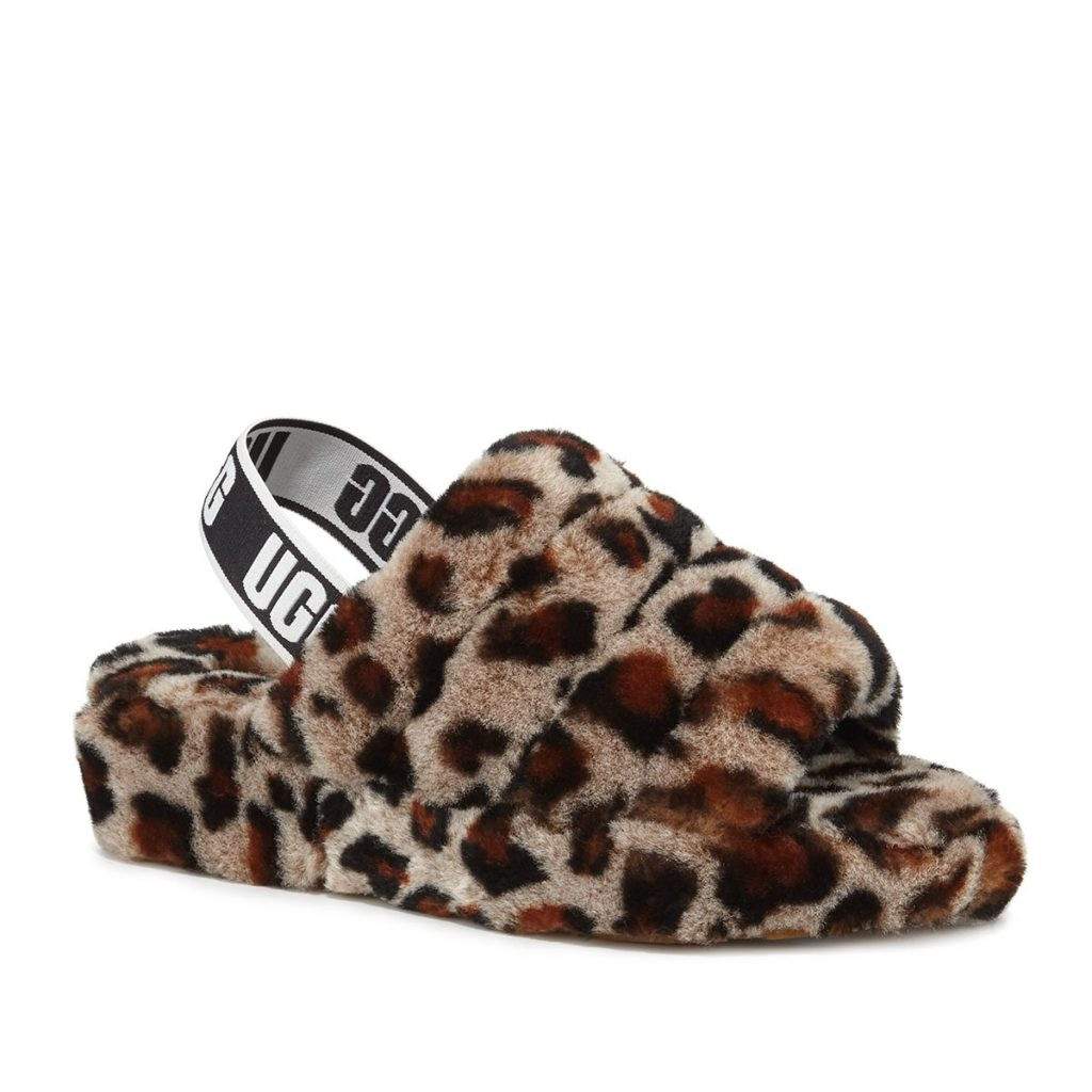 Neiman Marcus UGG Fluff Yeah Leopard Shearling Sandal Slippers Review